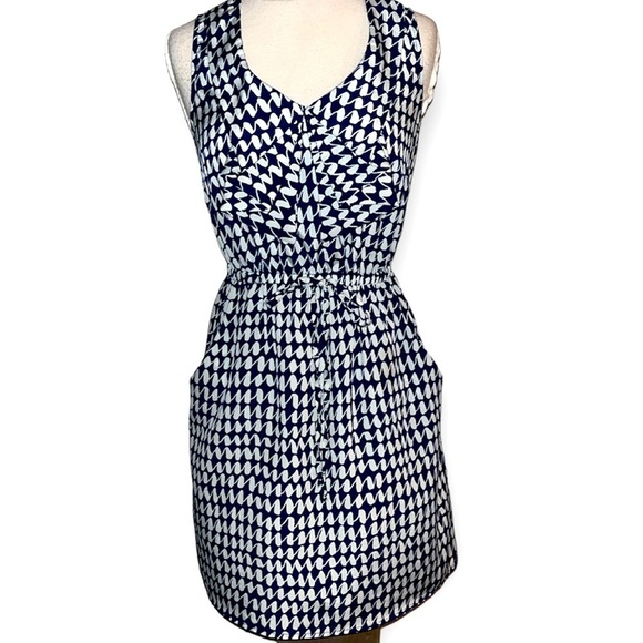 ❤️Fishbowl - Navy & White Sleeveless Dress Size S - Picture 1 of 10